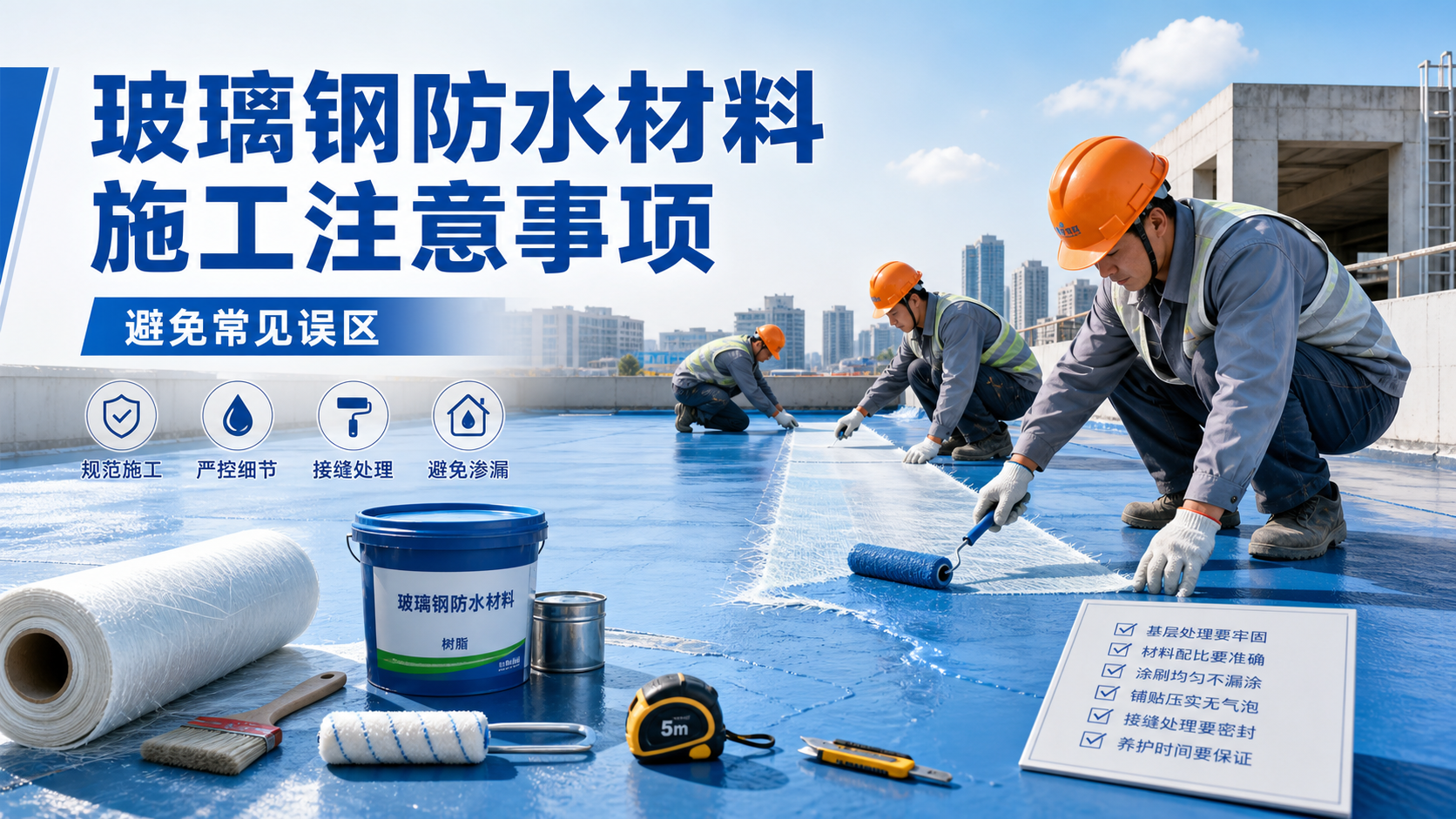 玻璃钢防水材料施工注意事项，避免常见误区 三沙 版